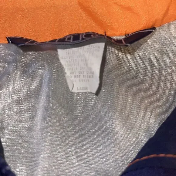 Vtg Chicago Bears lightweight jacket Men L Hilton Tag Windbreaker NFL Football - Picture 4 of 16